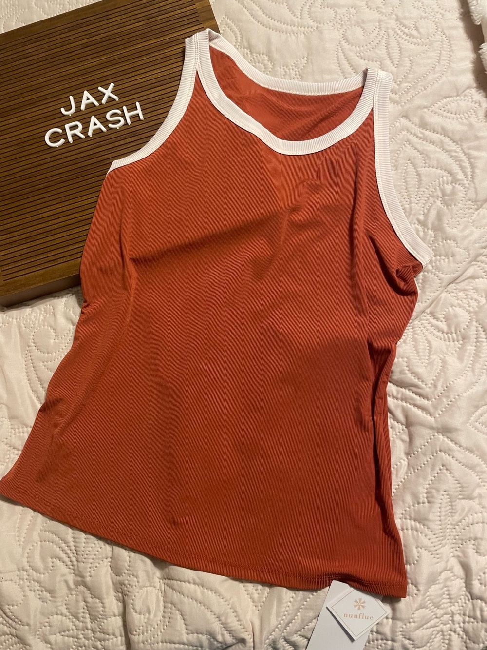 Jax Crash Women's Rust Tank with White Trim